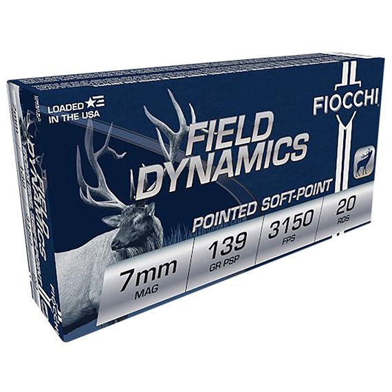Fiocchi Field Dynamics 7mm Rem Mag PSP 139 Grain 20 Rounds