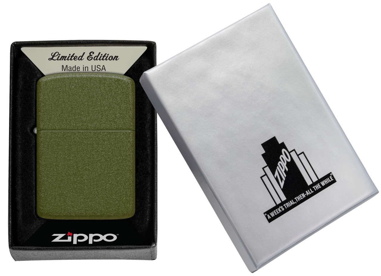 Zippo Founders Day 2026 Limited Edition Green Crackle Lighter