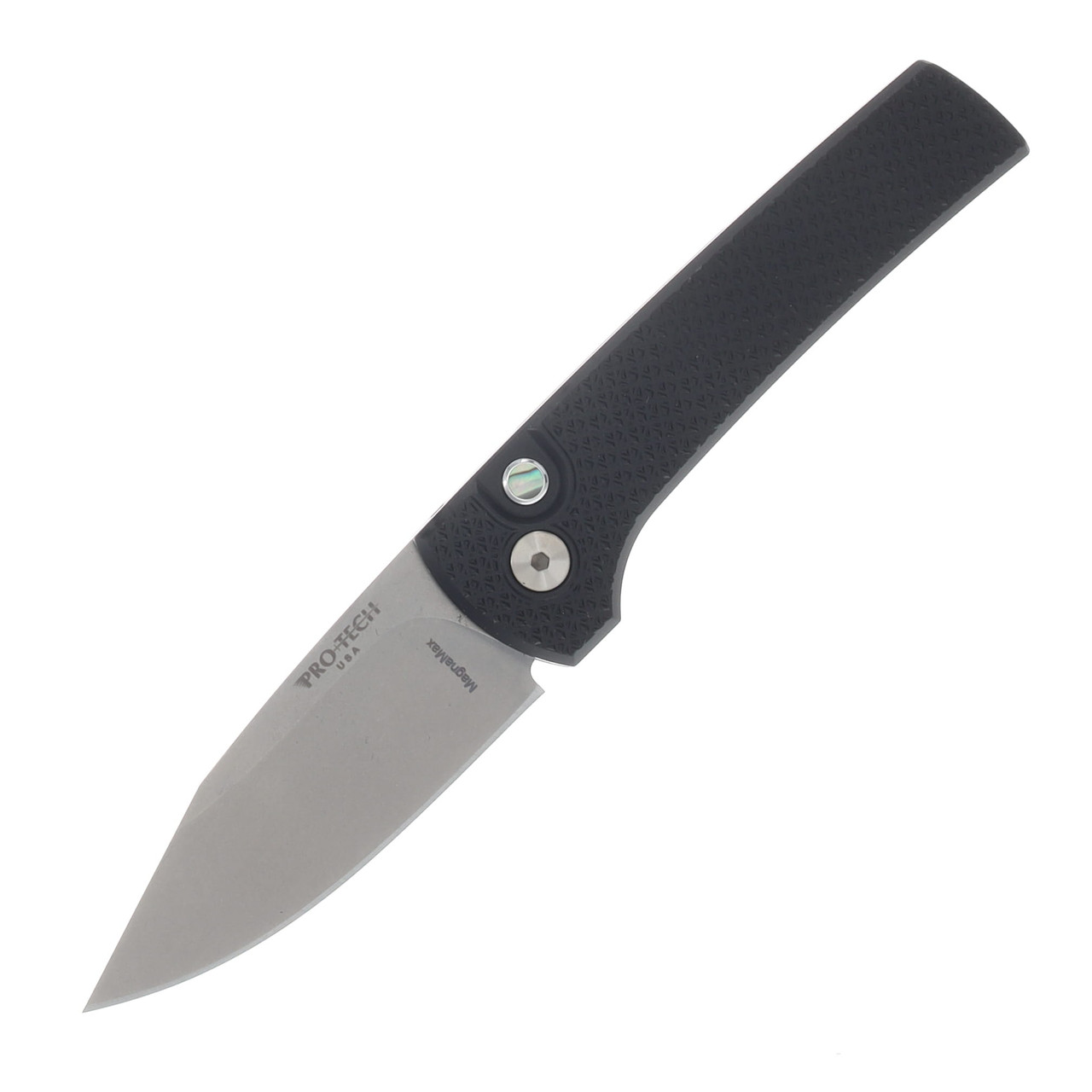 Pro Tech Auto Scapegoat 1 Black Carbide Textured Handle Stonewashed MagnaMaX Blade BSA26.SCAPEGOAT.1