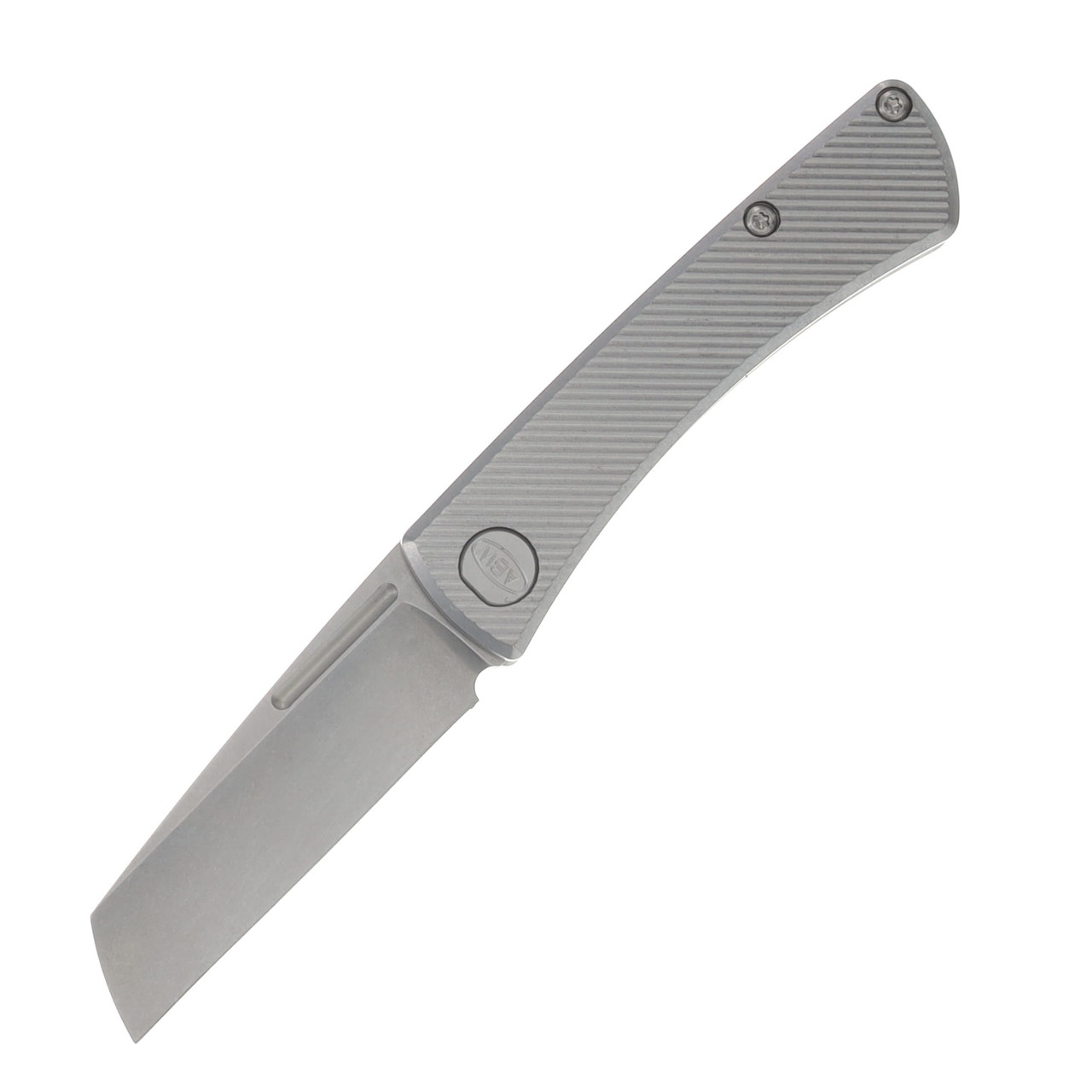 ABW Slip Joint Folding Knife Titanium 45 Degree Pattern Natural - Magnacut Blade ABWSLIPTIT45NATURAL