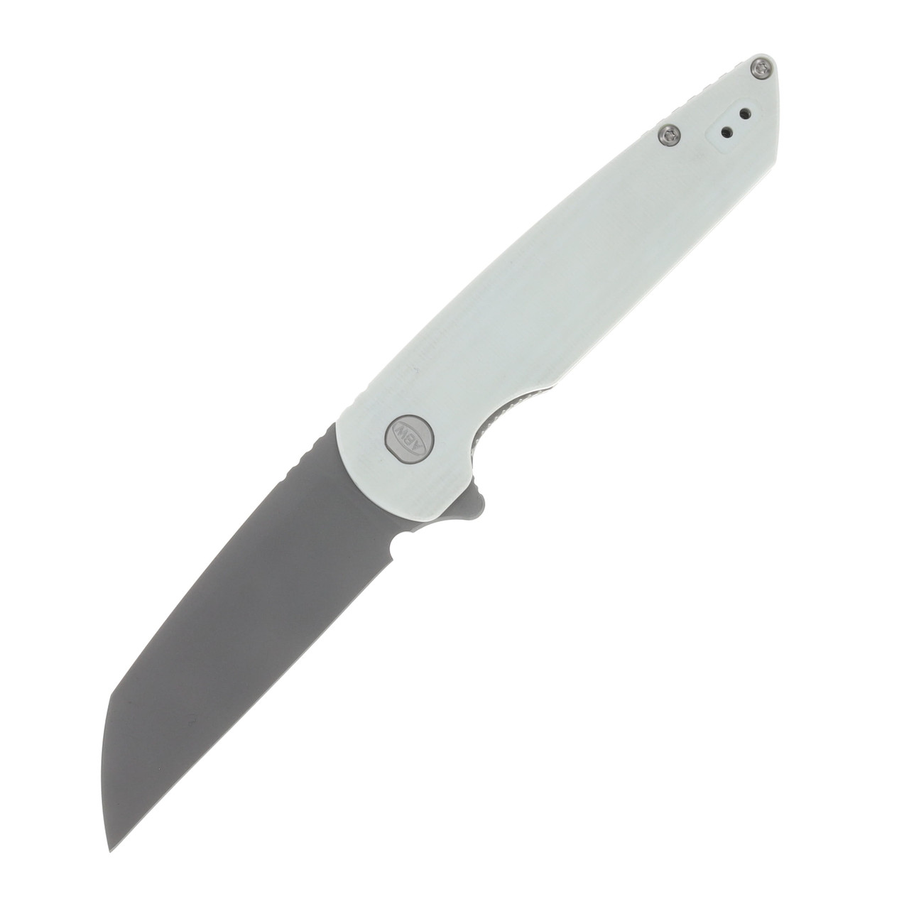 ABW Model 2 Linerlock Folding Knife White G-10 Handle Magnacut Blade ABWMODEL2G10WHITE