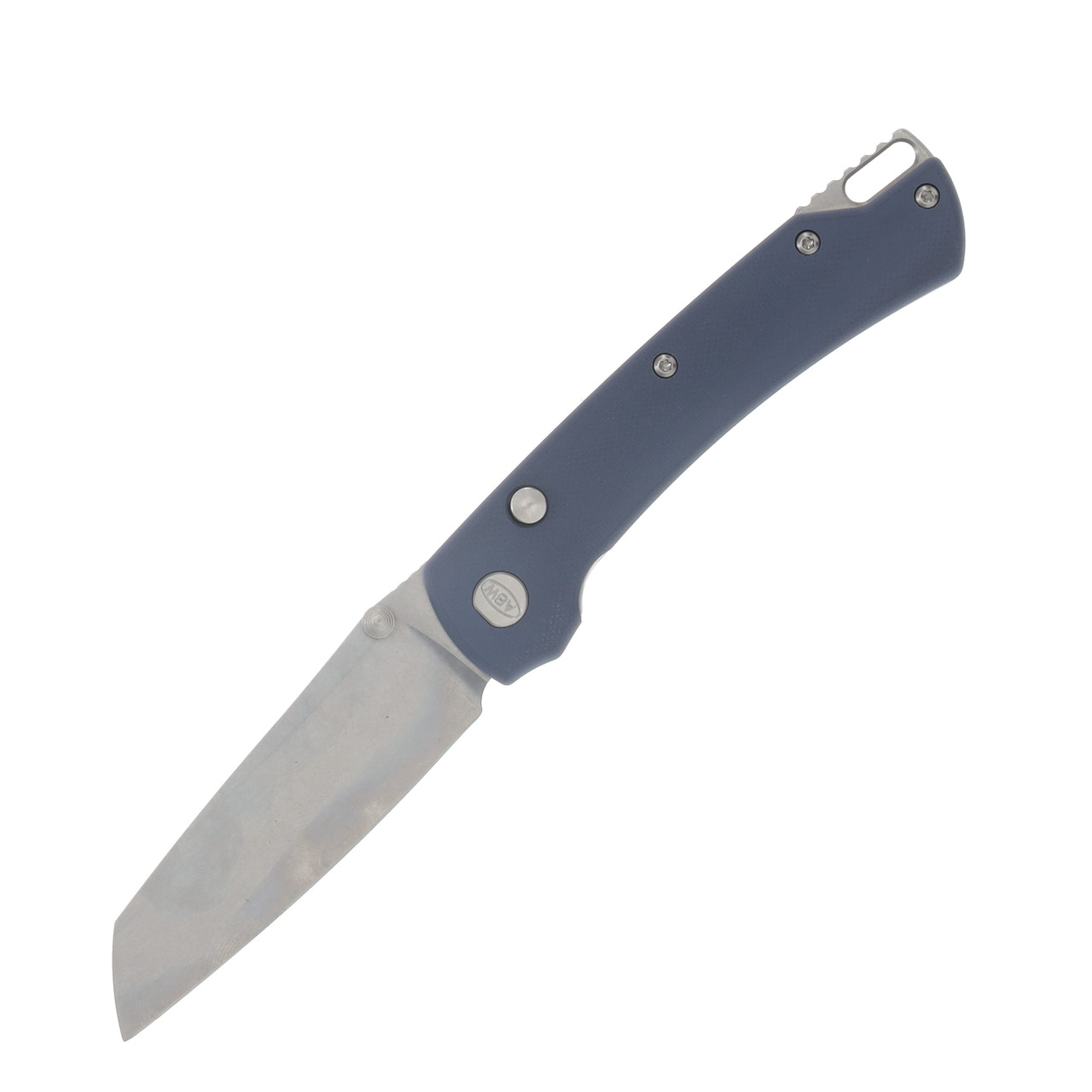 ABW Model 3 Manual Button Lock Folder Slate G-10 Magnacut Blade ABWMODLE3G10SLATE
