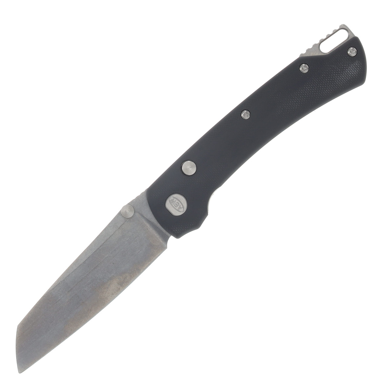 ABW Model 3 Manual Button Lock Folder Black G-10 Magnacut Blade ABWMODEL3G10BLACK