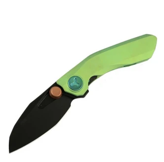 Reate VK-Frok Black DLC Elmax Titanium Green Handle
