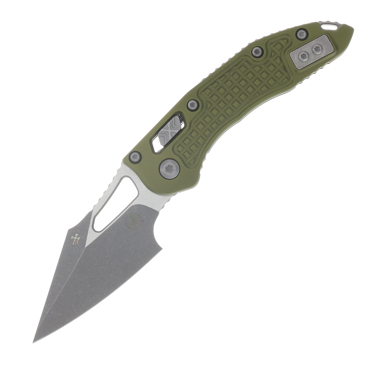 Microtech Mini Stitch Ram-Lok Apocalyptic OD Green Frag Folding Knife MT169MRL-10 APFROD 