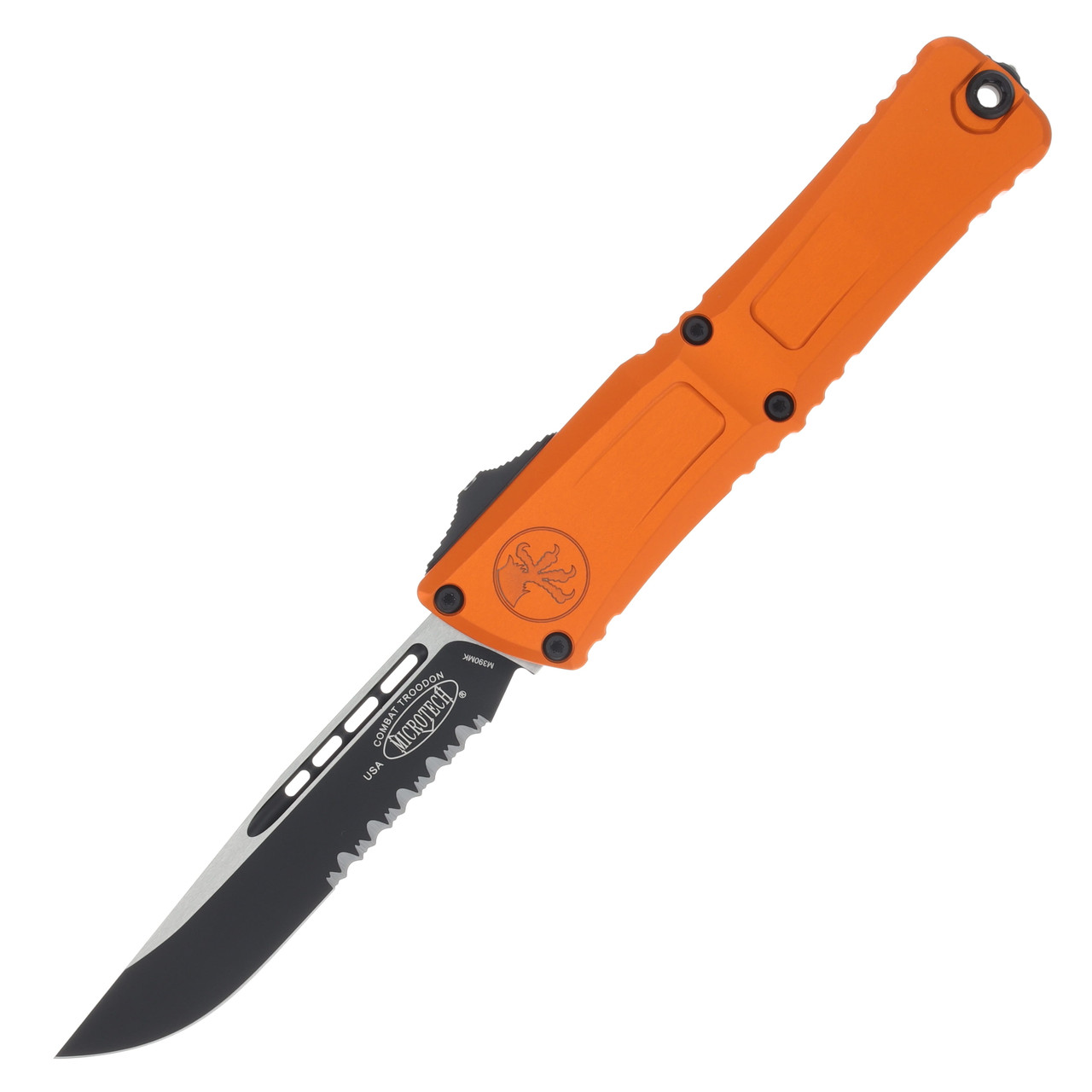 Microtech Combat Troodon Gen III S/E Black Partial Serrated Orange