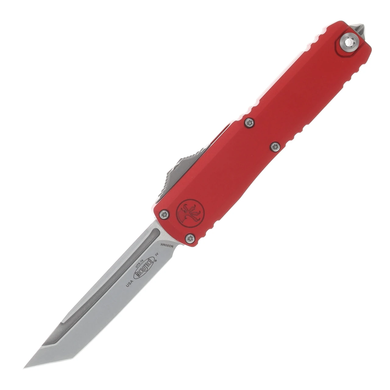 Microtech UTX-70 Gen IV Tanto Stonewash Standard Red AUMT1149410RD
