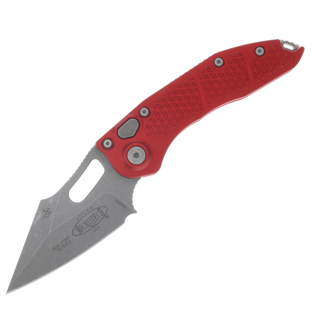 Microtech Stitch OTS Auto S/E Apocalyptic Standard Red Aluminum AUMT16910APRD