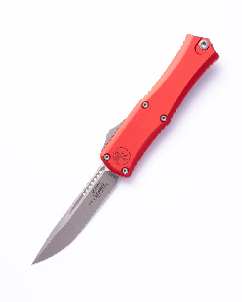 Microtech Hera II Mini OTF Auto S/E Stonewashed Standard Red 6ALV4