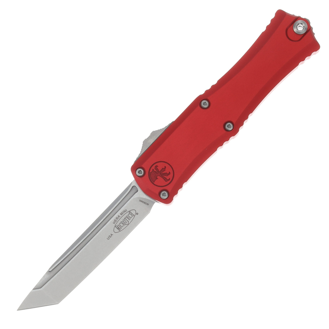 Microtech Hera II Mini OTF Auto T/E Stonewash Standard Red Aluminum AUMT1704M10RD