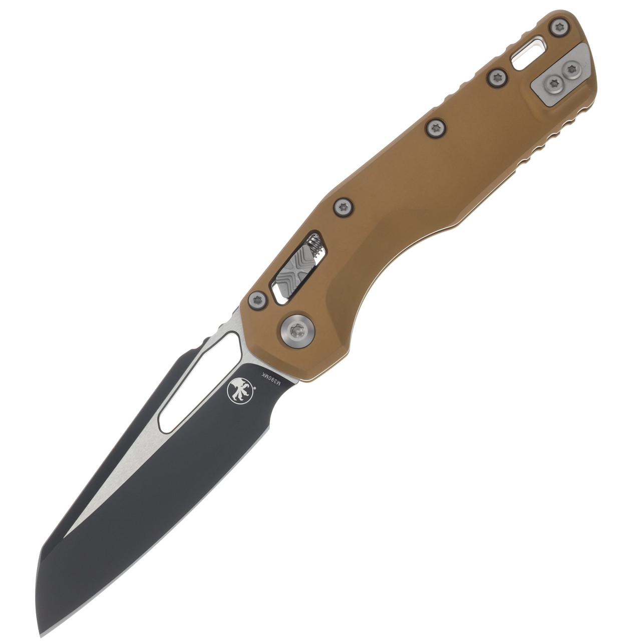 Microtech MSI RAM-LOK Folding Knife Black S/E Tan Aluminum MT2101TA