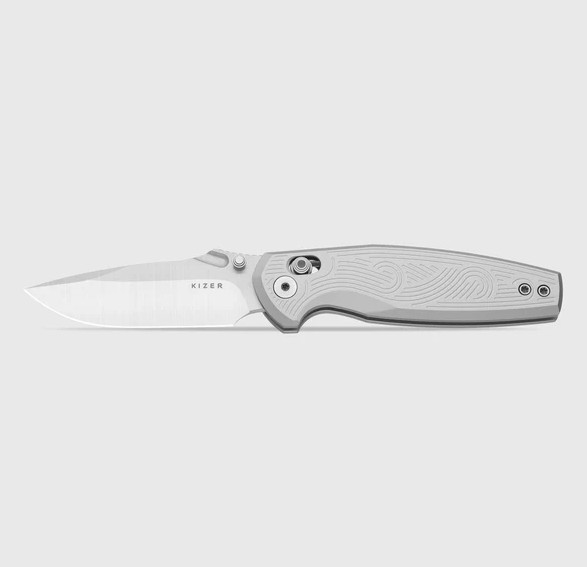 Kizer Khamsin Clutch Lock Folding Knife Satin Nitro V/Silver