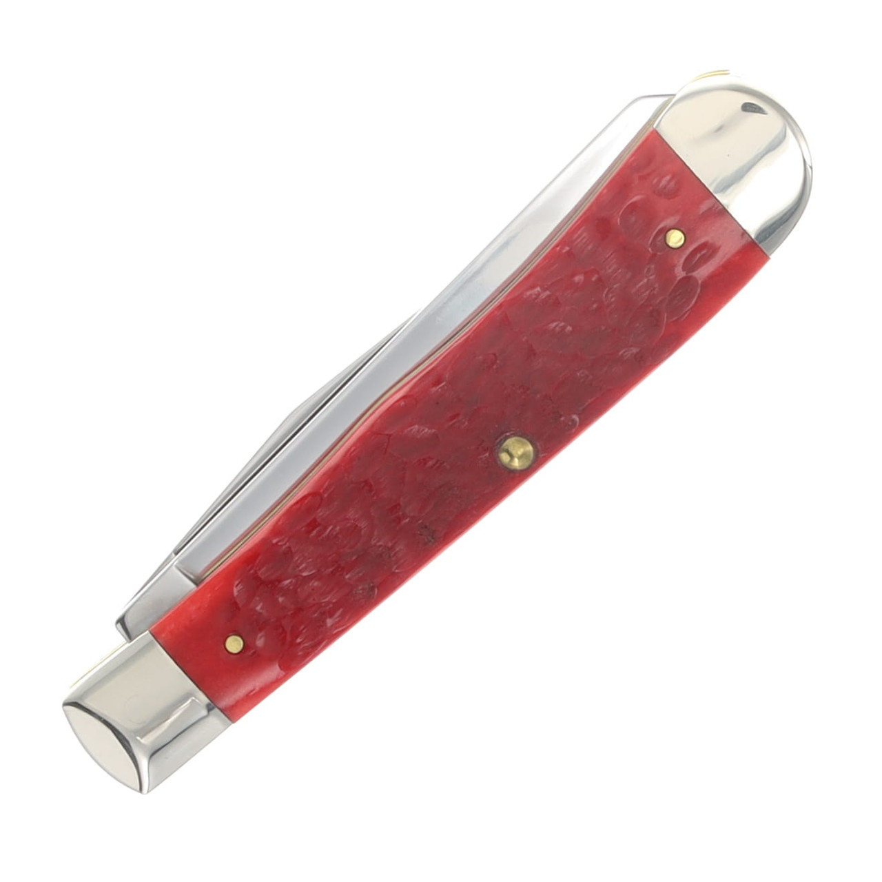 Case XX Red Pickbone Indian Head Penny Trapper Folding Knife Gift