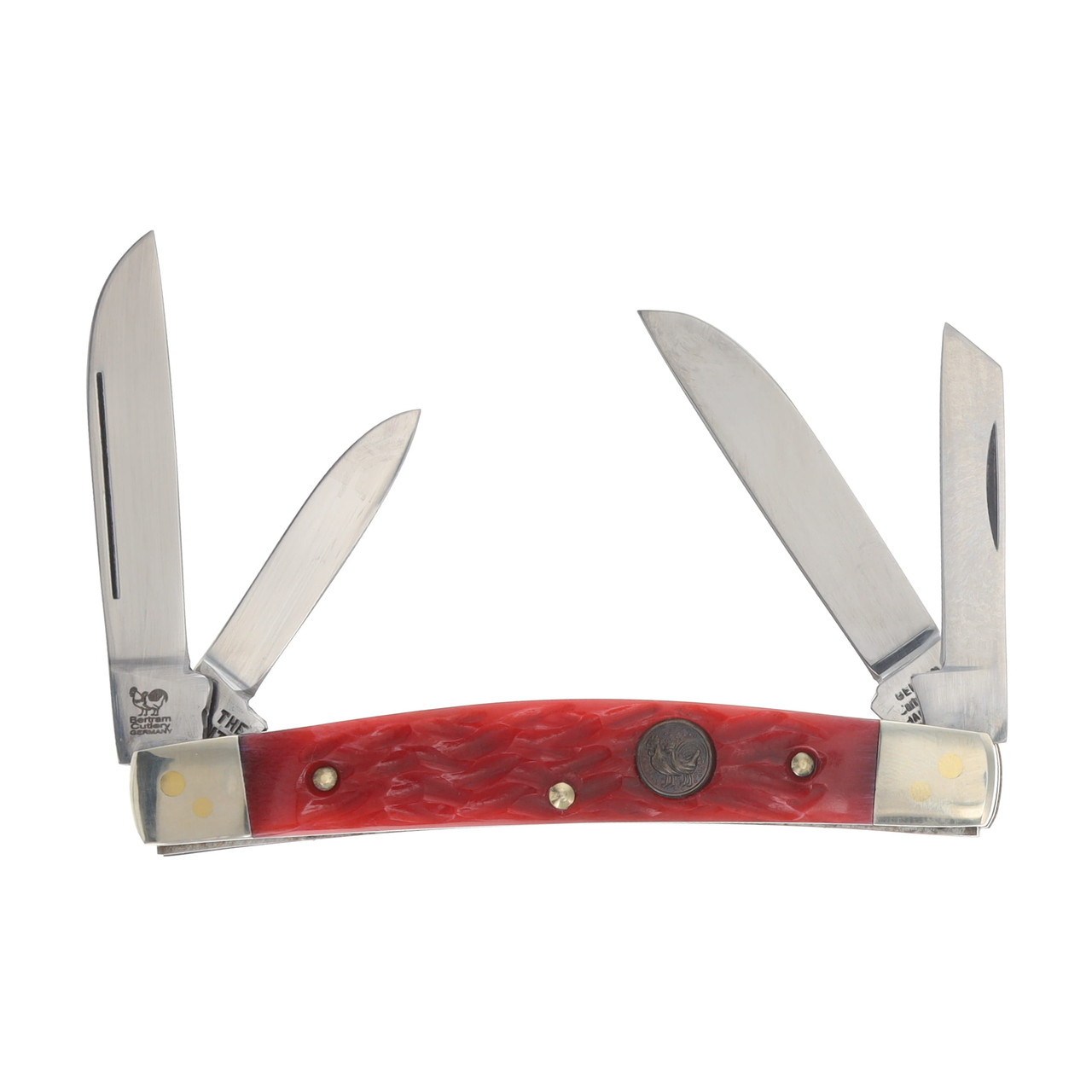 Hen & Rooster Red Pickbone Congress Folding Knife HR364CRPB