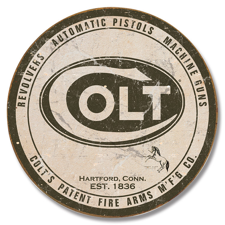 希少 美品 KUSHITANI 90s vintage circle logo Colt Logo Round Tin Sign | Smoky Mountain Knife Works