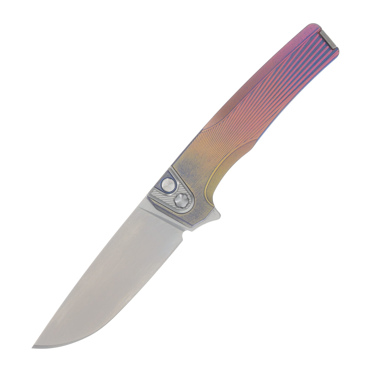 Machinewise Sonora 2118 Titanium Blue/Yellow Handle S90V Blade SONORA2118