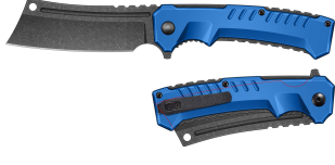 Combat Ready 4" Blue Aluminum A/O Cleaver 3Cr13 CBR401