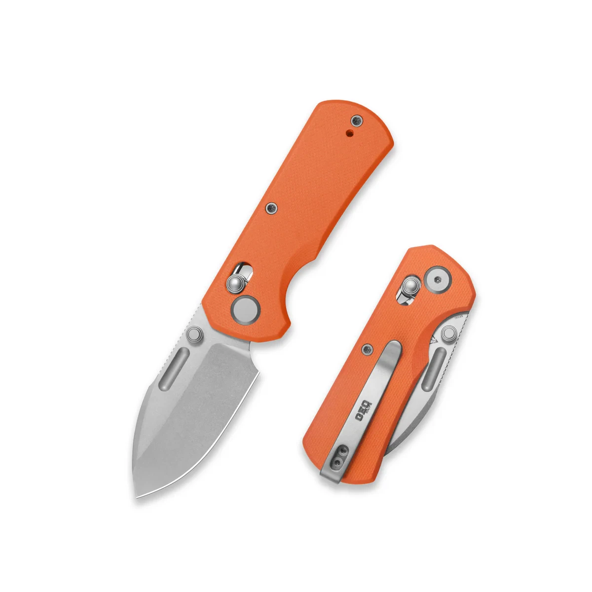 GEO Knife Fabian Hobbelen Belluf Folder SW M390 Blade Orange G10 Handle GEO2508D