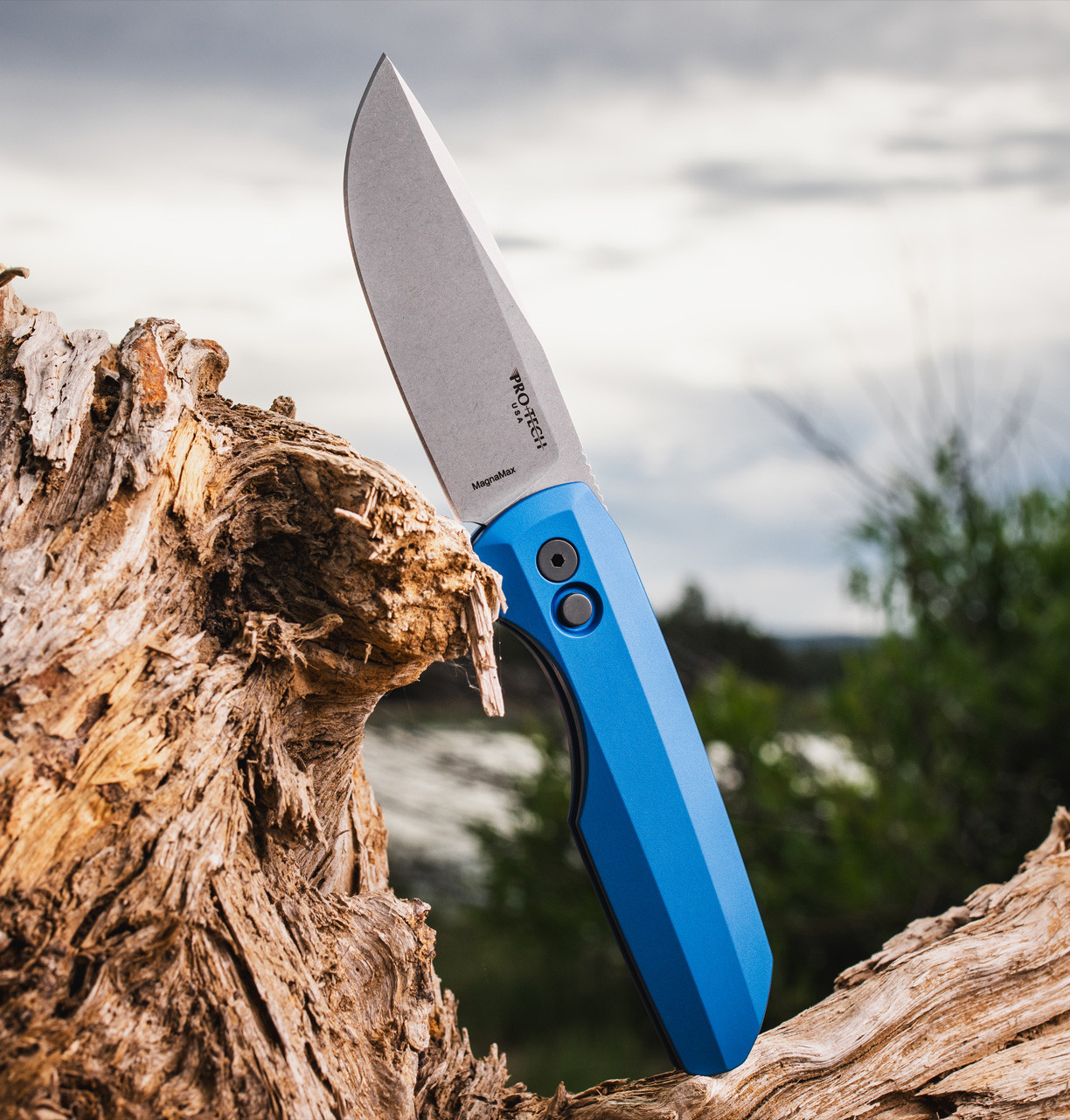 Pro Tech Synapse 2 Vero OTS Auto Blue Aluminum Handle SW MagnaMax