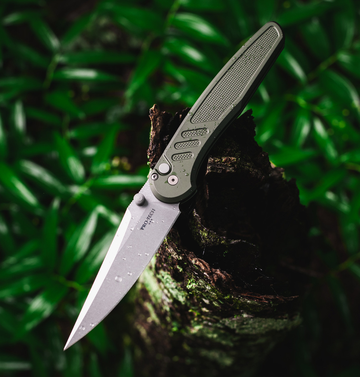 Pro Tech Peace Neighbor Avalon Folder Knurled Green Aluminum