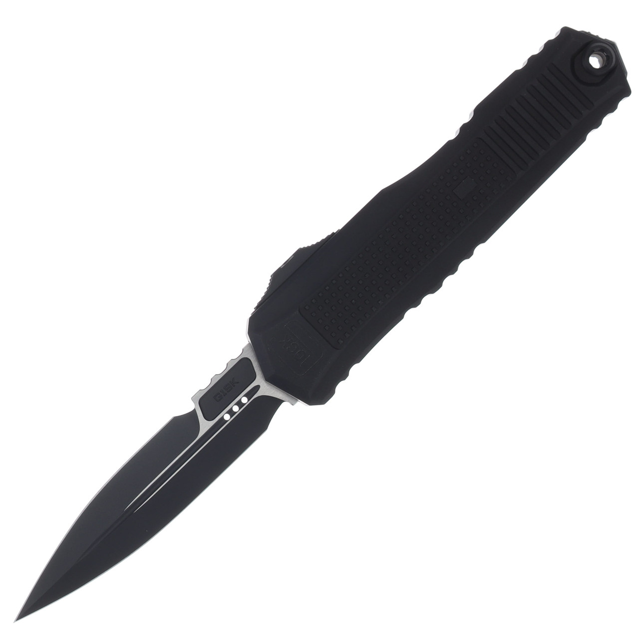 Glock x Microtech Glock G19K D/E OTF Auto Black Bayonet Blade and Hardware Standard Black Chassis 80-1T GLO79314