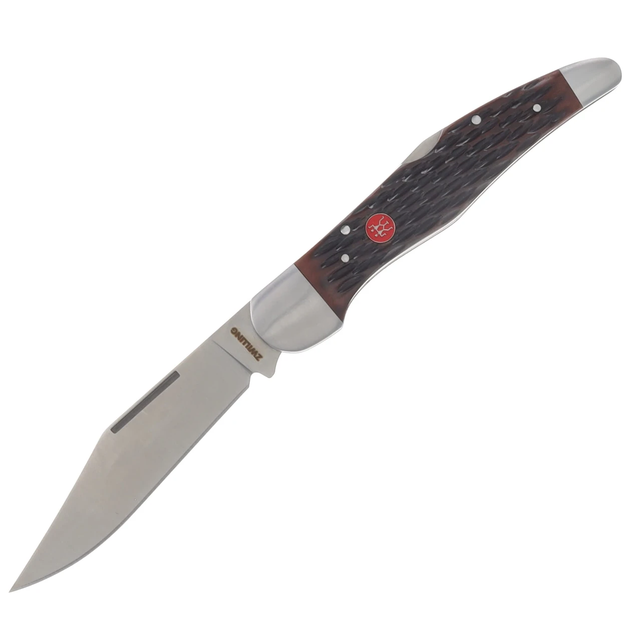 Zwilling J.A. Henckels Outdoor Folding Hunter Brown Jigged Bone Handle 14C28N Blade 1037338