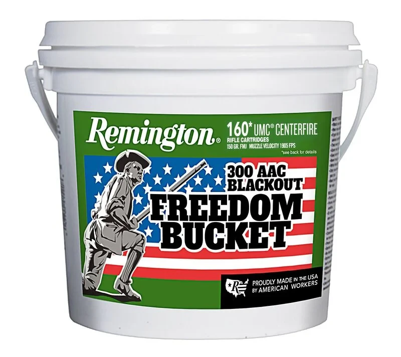 Remington UMC .300 AAC Blackout Ammo 150gr FMJ 160rd Freedom Bucket