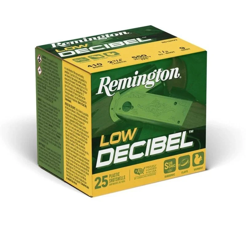 Remington Low Decibel 410 Bore 2-1/2in #9 1/2oz 650 FPS 250Rds Case