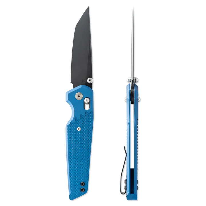 Toor Bateman Cobalt Folding Knife Blue Aluminum Handle Magnacut Blade BATEMANCBLT