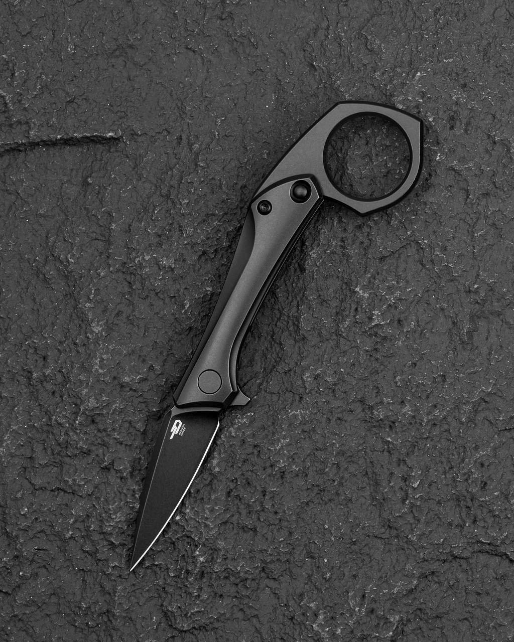 Bestech Duci Framelock Folding Knife Black PVD Stonewash 20CV/Black PVD Stonewash Titanium BT2605C