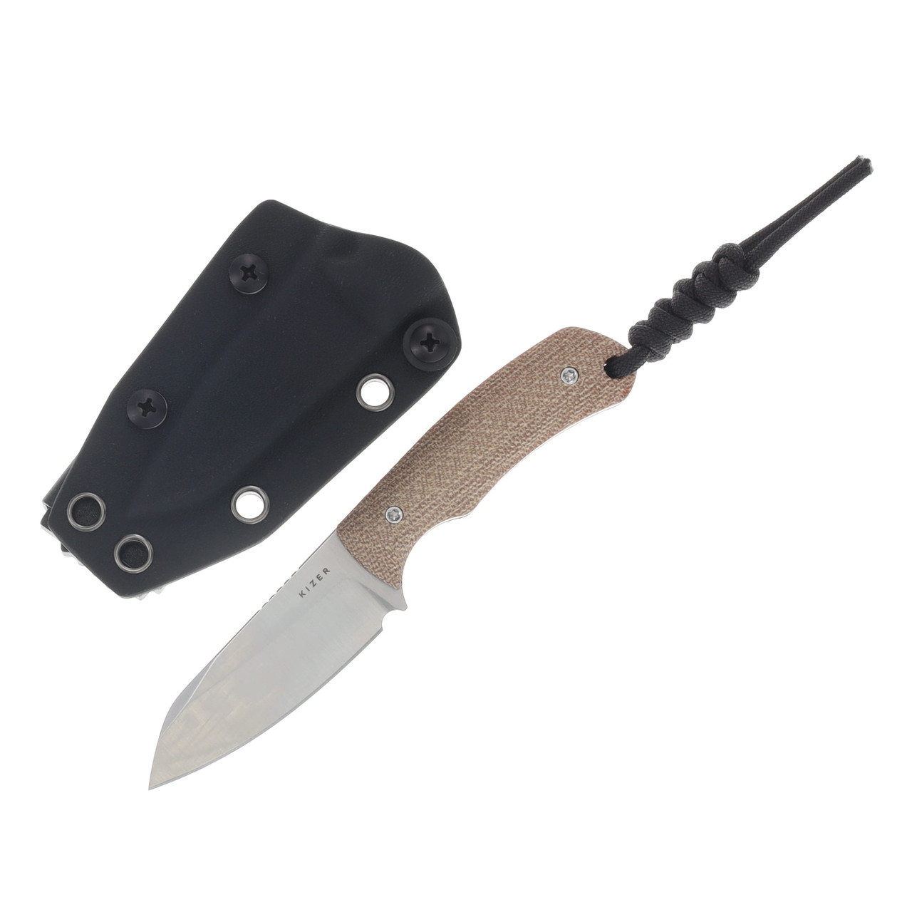Kizer Field Mouse Fixed Blade Knife Satin 14C28N/Brown Norplex Ultrex Micarta 1135A4