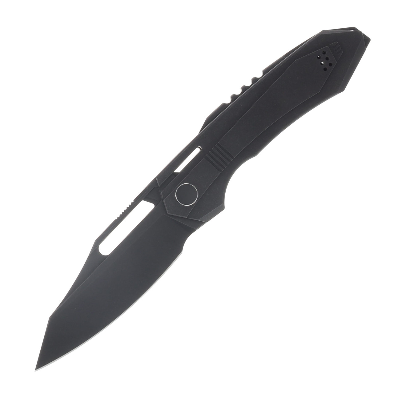 WE Knife Co Air Force Inspired Bogey Folder Black Titanium Handle Black SW M390 Blade WE23088-1
