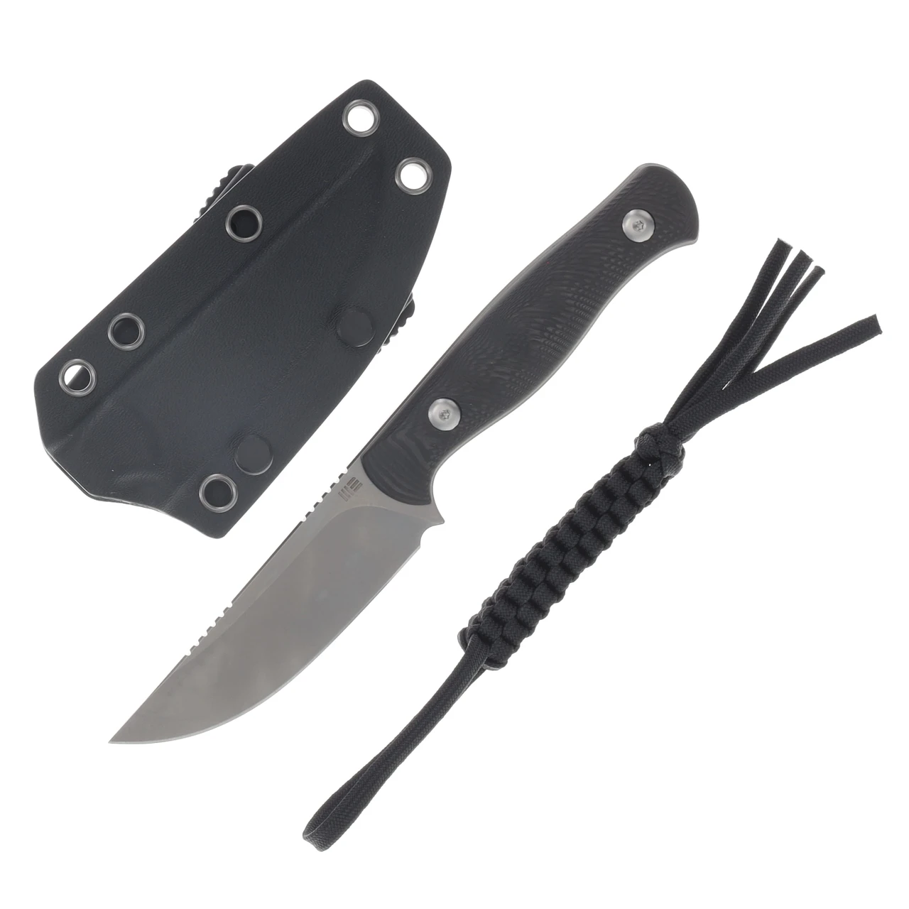 WE Knife Co Notchline Fixed Knife Milled Rose Carbon Fiber Handle SW S35VN Blade WE25047-1