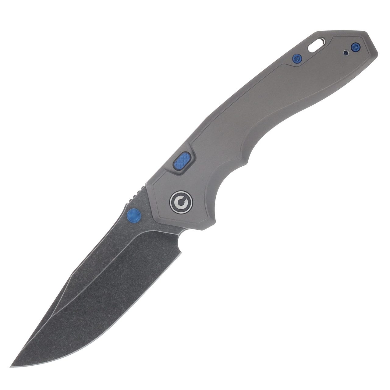 CIVIVI Brova Folder Gray Aluminum Handle Black Stonewashed S35VN Blade CE25093-1