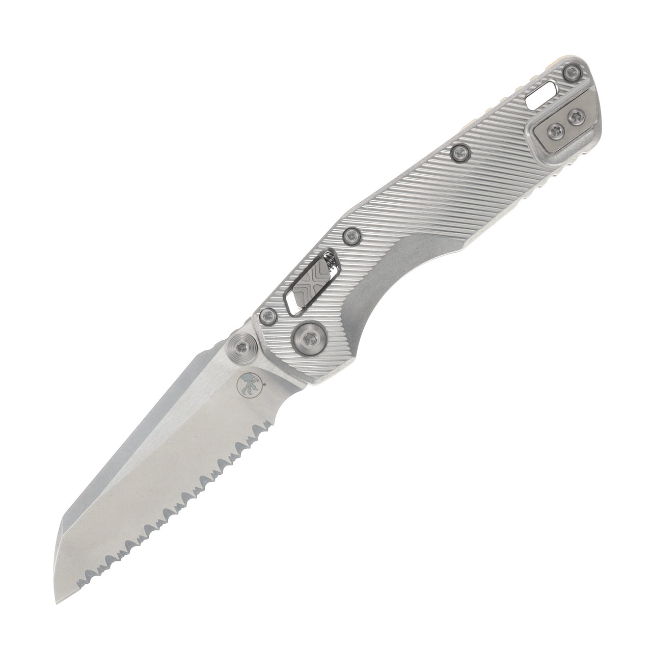 Microtech MSI Mini RAM-LOK Full Serrated Folder Marfione Select SW -SW Fluted TI W Bronze TI Accent Double Vapor Blast Stainless MT210M12FLMS2 