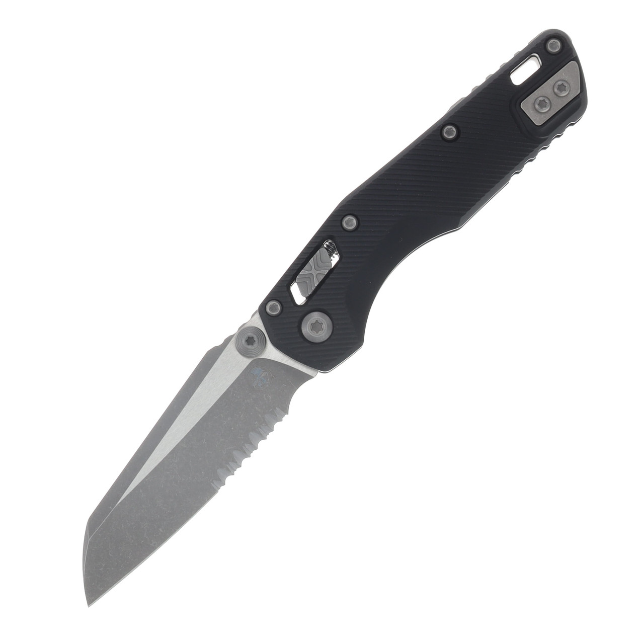 Microtech MSI Mini RAM-LOK Folder S/E Apocalyptic PS Fluted Aluminum Black MT210M11APFL