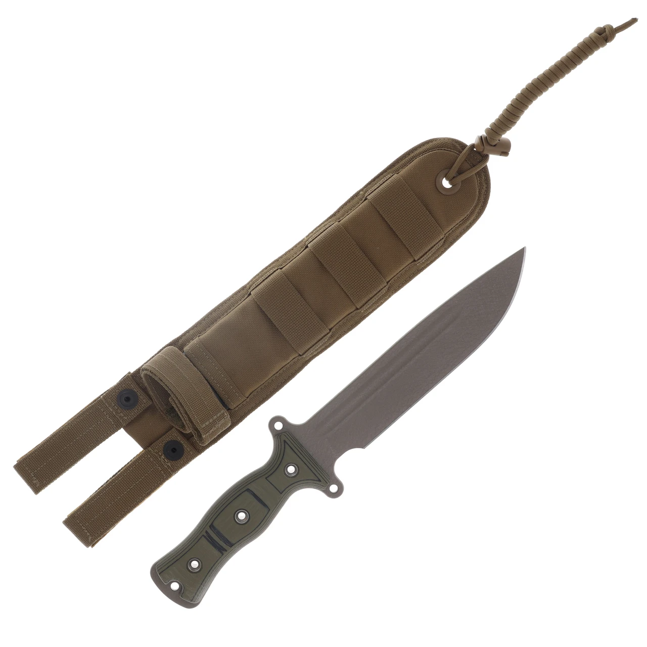 Busse Team Gemini Ultra Light Brigade Fixed Blade Desert Sage/Green & Black G-10 GEMINIDSGN