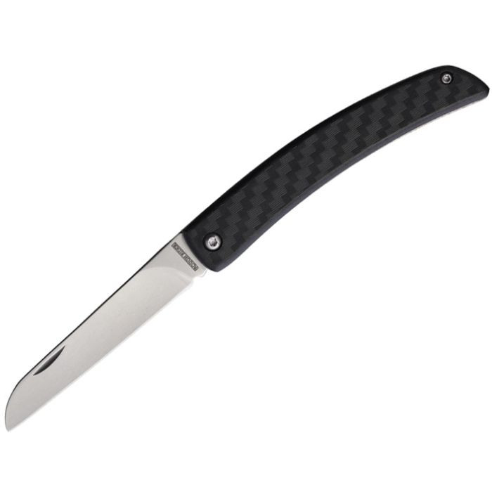 Rough Rider Slip Joint Folding Knife Stainless/Synthetic Carbon Fiber Open, front