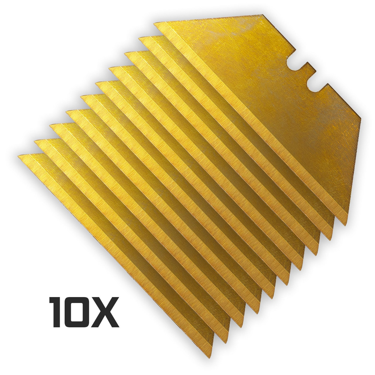 Exceed Designs Gold Series Utility Razor Blades Smooth Plain Edge 10-Pack