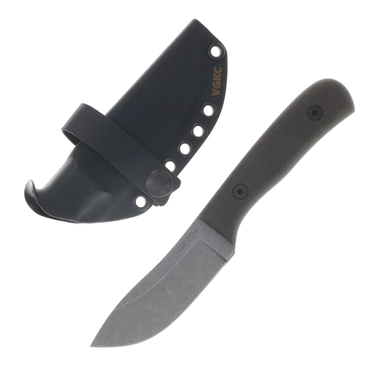 Very Good Knife Co Tradition Green Micarta Handle Stonewash AEB-L Blade VGKCTGM