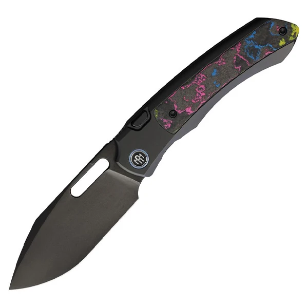 Remette Orca Button Framelock Folding Knife DLC M390/Ultimate Warrior CamoCarbon and Black Titanium ORCAURD