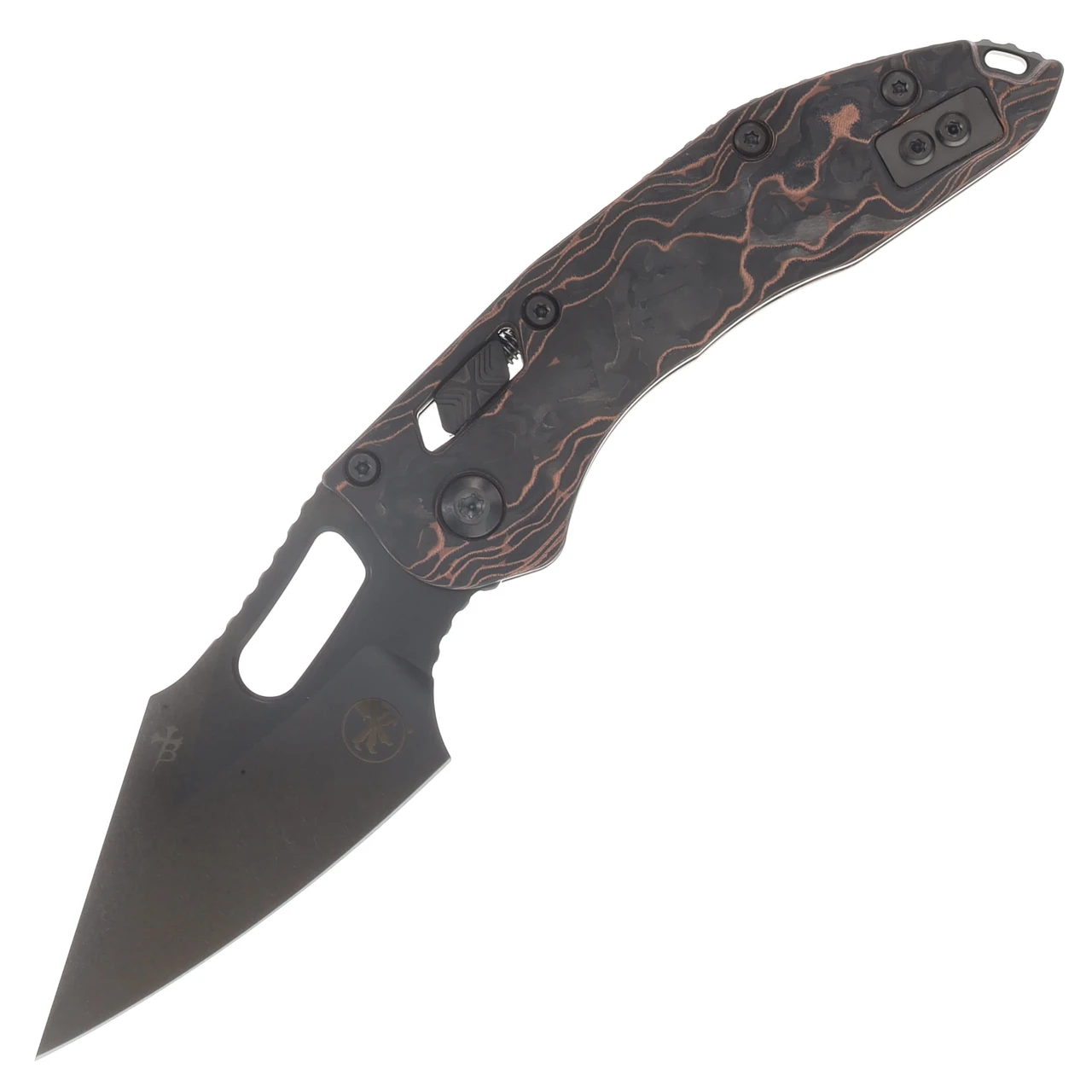 Microtech Stitch RAM-LOK Folder Marfione Select DLC SW Livewire Carbon Fiber W/DLC TI Accent MT169RL1DLCTMS1