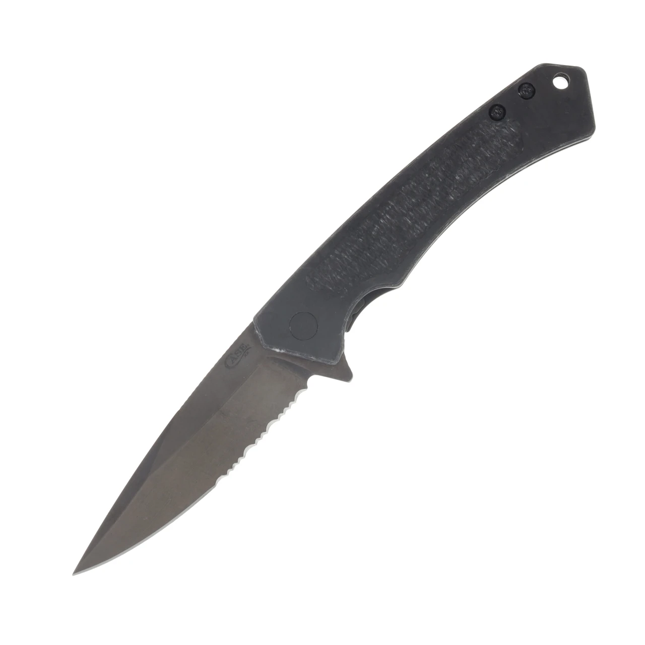 Case Marilla Folding Knife BLK/BLK Serrated S35VN Blade Carbon Fiber Handle CA70988
