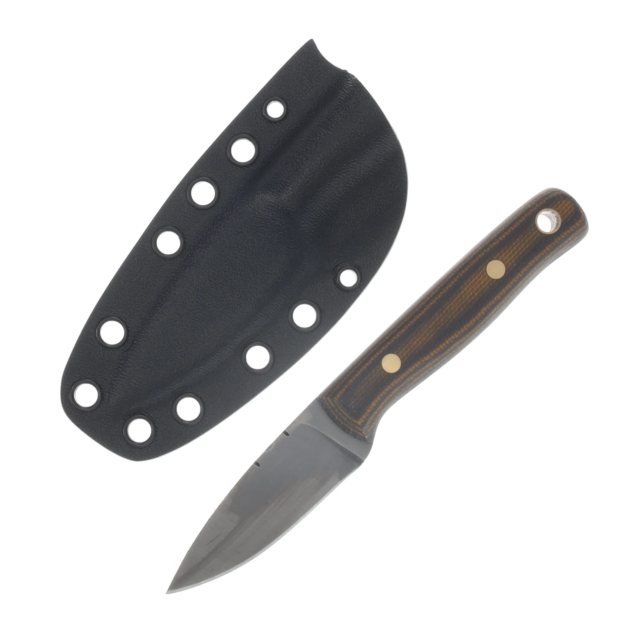 Samuel Riner Custom Knives Clinton Clipper Classic Finish 80CrV2 File Tapered Tang/Maple Micarta SRKCLC1