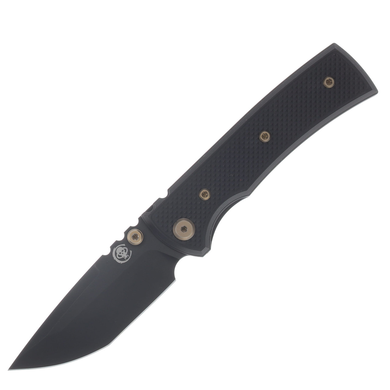 Chaves Blue Label Redencion Street Linerlock Folder Aluminum Knurled SW Black PVD Bronze TI Black Tanto CK-1B2-2C9A-2D1-BR