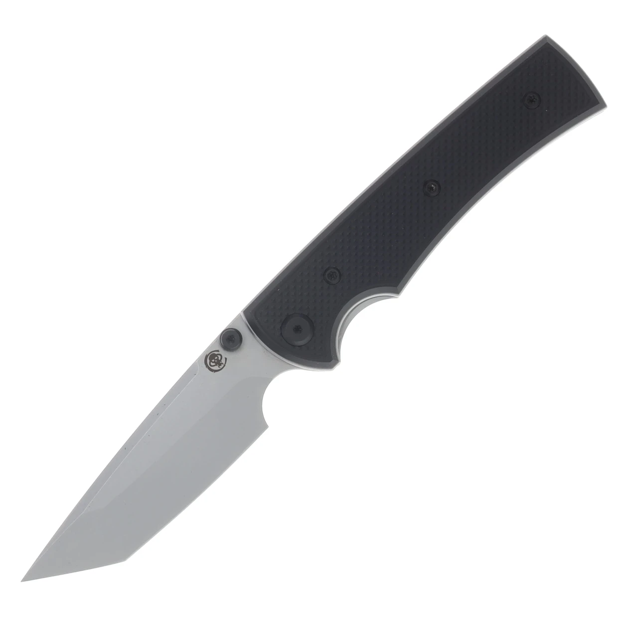 Chaves Blue Label Liberation 229 Linerlock Folder Aluminum Knurled SW Black PVD Black TI SW Tanto CK-2A2-2B9A-2D1-BL