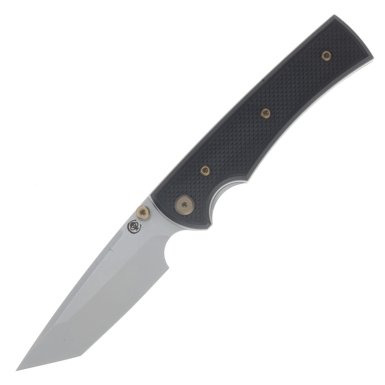 Chaves Blue Label Liberation 229 Linerlock Folder Aluminum Knurled SW Black PVD Bronze TI SW Tanto CK-2A2-2B9A-2D1-BR