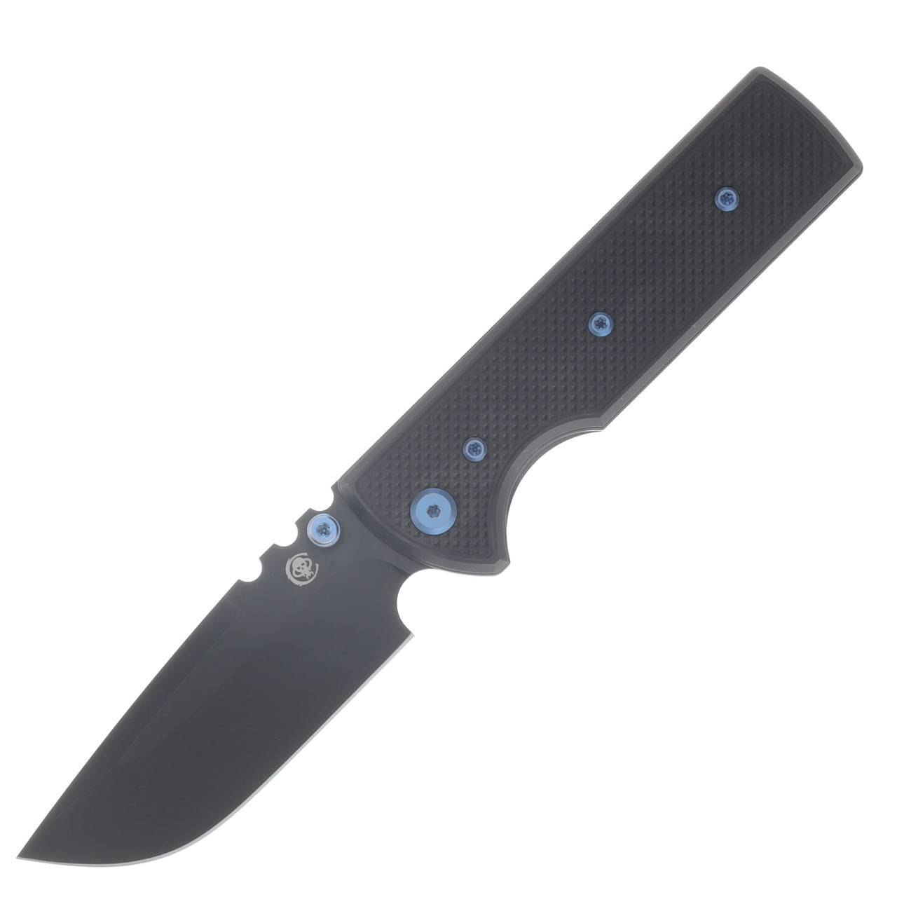 Chaves Blue Label - Aluminum Knurled  Redencion  N.T.A.K.  Black  PVD  Linerlock  Blue  Ti Black  DP CK-1D2-1C9A-2D1-BLUE