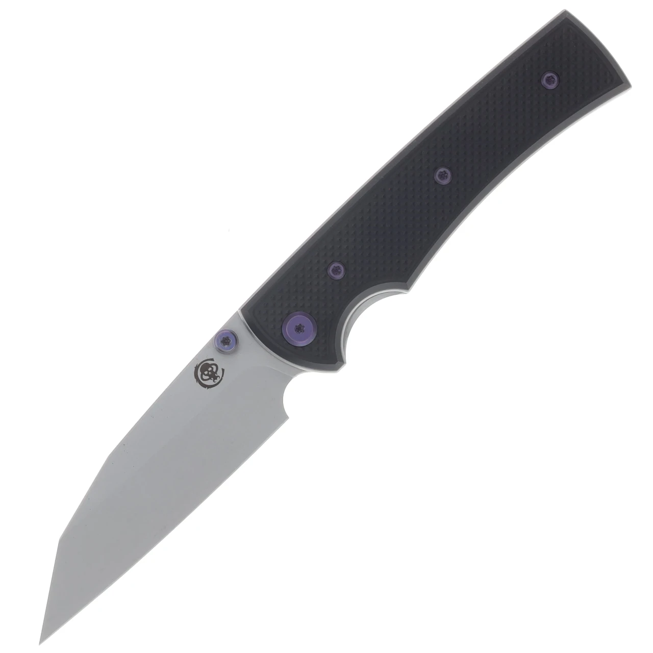 Chaves Blue Label Sangre 229 Linerlock Folder Aluminum Knurled SW Black-Purple TI SW Wharncliffe CK-3A2-3B9A-2D1-PRP