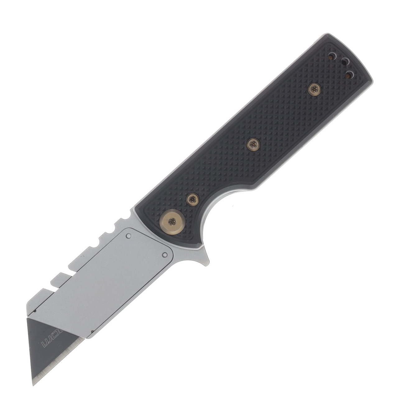 Chaves Blue Label - Aluminum Knurled C.H.U.B.  Flipper  SW  Linerlock  Bronze  Ti Razor  Blade CK-7C2-5B6B-2D1-BR